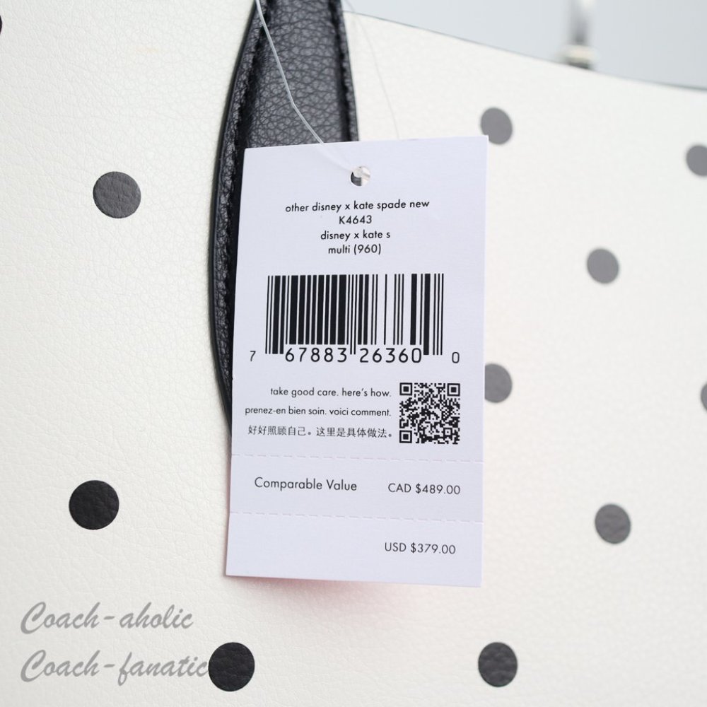 NWT Disney x Kate Spade New York Minnie Mouse Tote Bag with Wristlet - Picture 9 of 12